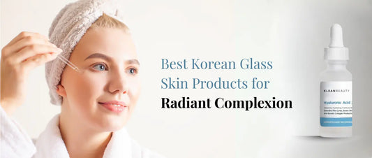 Woman using Korean Glass Skin Products