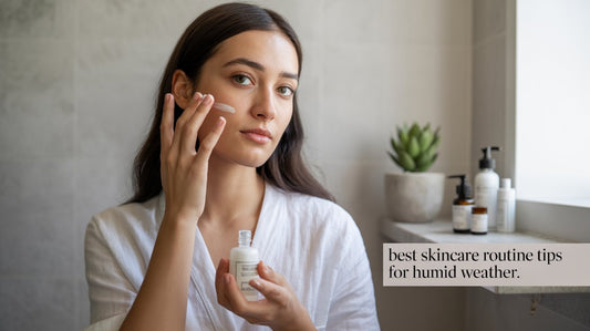 A girl doing skincare routine